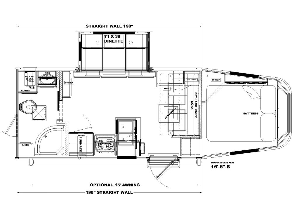 16'-6''-B Motorsport XLR8 Floor plan