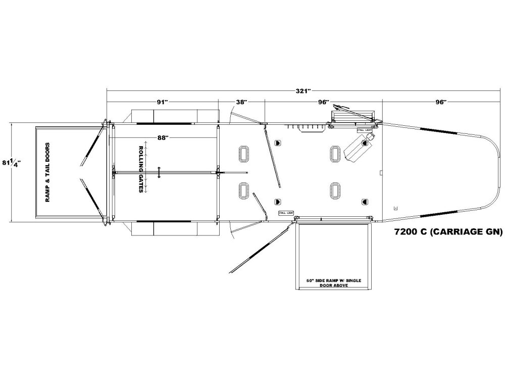 7200 C (Carriage model) Freedom floor plan
